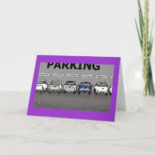 Cartão Green Weenii "Parking Lot" Greeting Card