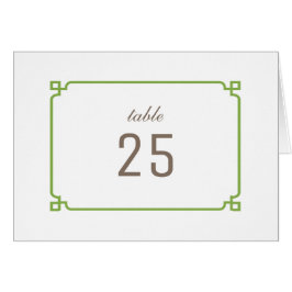 Cartão Greenery Deco Chic Table Number