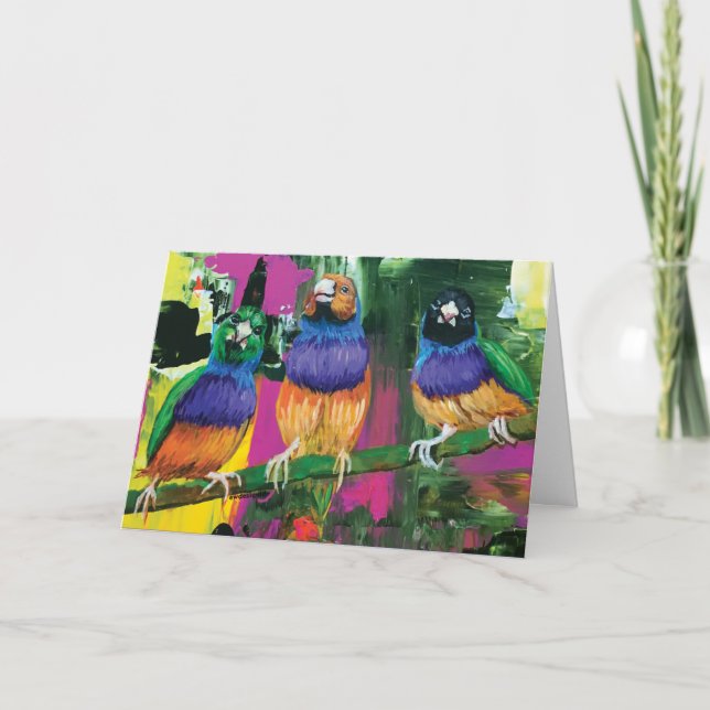 Cartão Greeting Card - 5x7 Three birds (Frente)