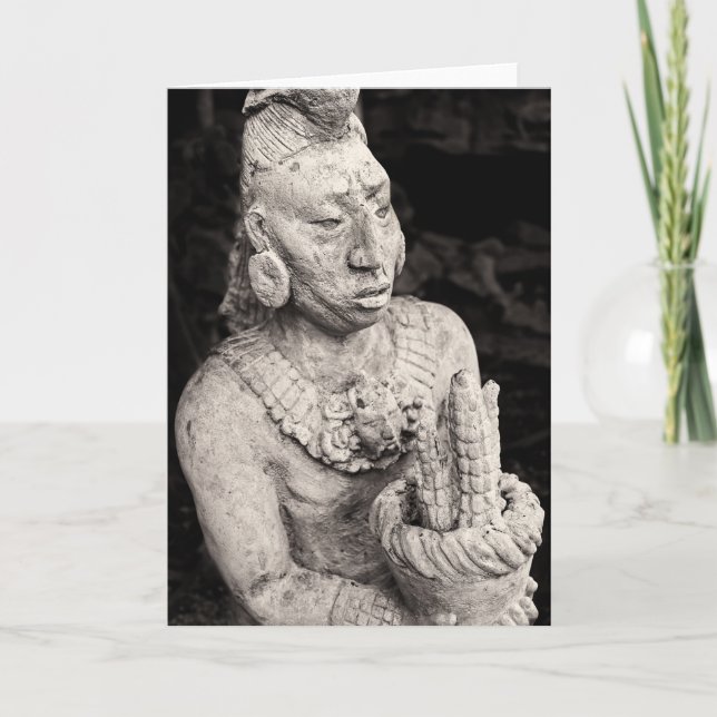 Cartão Greeting Card - Ancient Mayan Figure - Mexico (Frente)