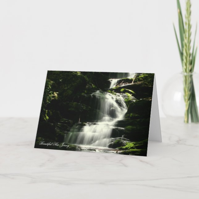 Cartão Greeting Card, Blank, Buttermilk Falls, New Jersey (Frente)