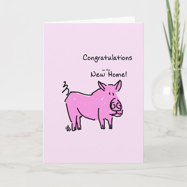 Cartão Greeting card- Congratulations on the New Home (Frente)