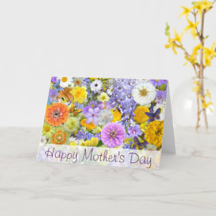 Cartão Greeting Card - Flowers and Butterflies