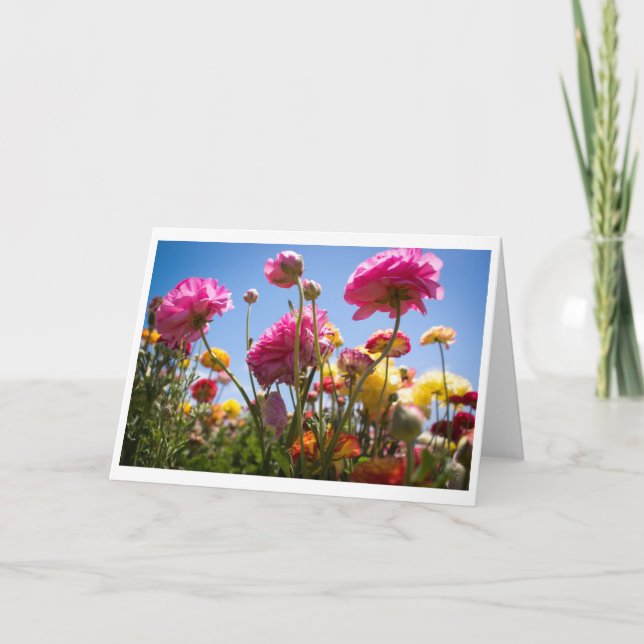 Cartão Greeting Card - Flowery Skies (Frente)