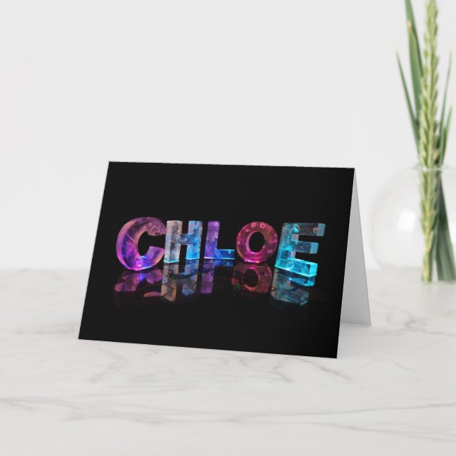Cartão Greeting Card for Chloe in 3D Lights (Frente)