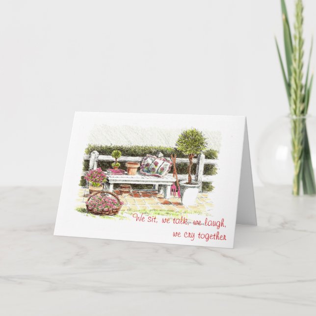 Cartão greeting card for friend, lover, family garden art (Frente)