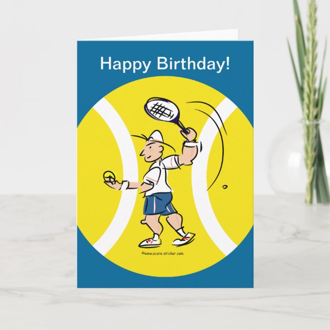 Cartão Greeting card for tennis players (Frente)