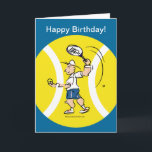 Cartão Greeting card for tennis players<br><div class="desc">Imagewear specializes in tennis tshirts and tennis gifts for men, women and kids. View a big selection of unique tennis products in our shop. Many items can be personlized as well. Personal and customizable tennis gifts and t shirts for men , women, boys, girls, dad, mom, coach, trainer, baby, infant,...</div>