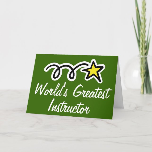 Cartão Greeting card for World's Greatest Instructor (Frente)
