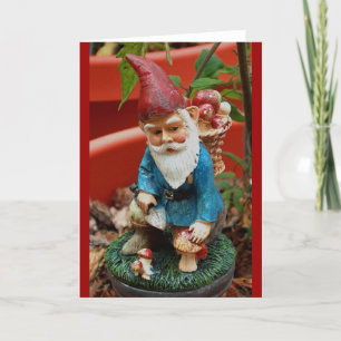 Cartão greeting card - garden gnome