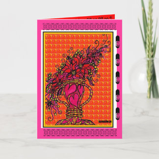CARTÃO GREETING CARD HEARTS URN