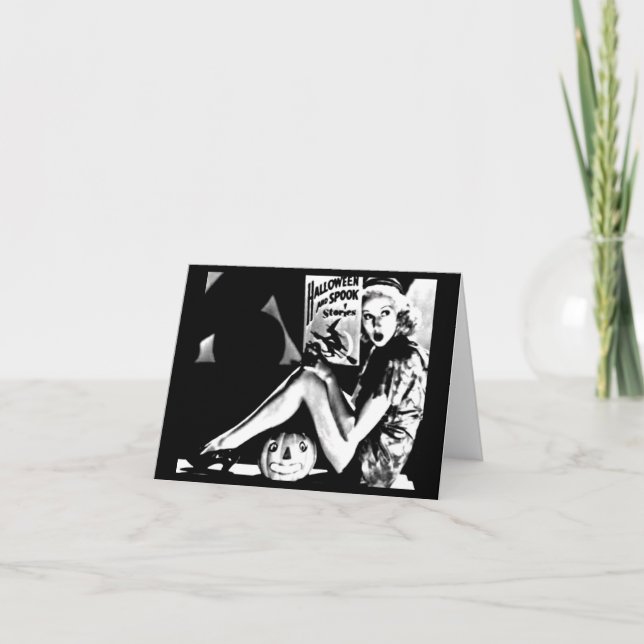 Cartão Greeting Card-Holiday Art-Vintage Halloween 49 (Frente)