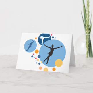 Cartão Greeting Card - Ice Skate Circles