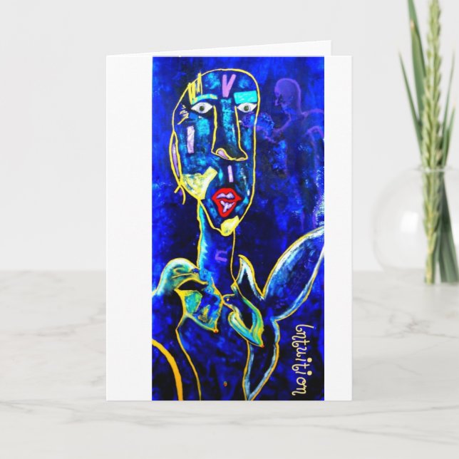 Cartão Greeting Card Intution with original angel art (Frente)