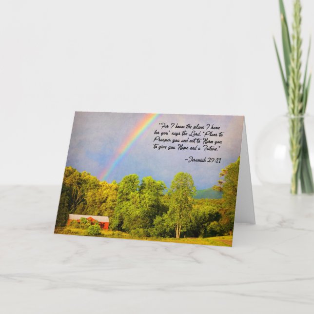 Cartão Greeting Card - Jer  29:11 :For I Know the Plans (Frente)