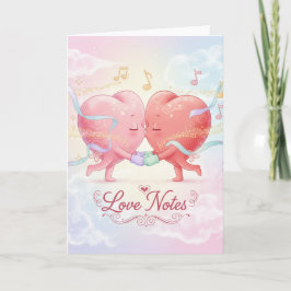 Cartão Greeting Card - Kissing Hearts "Love Notes"