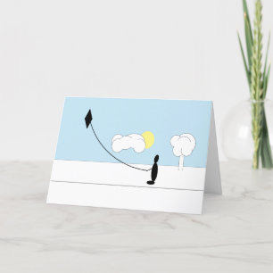 Cartão Greeting Card - Kite Flying Celebration