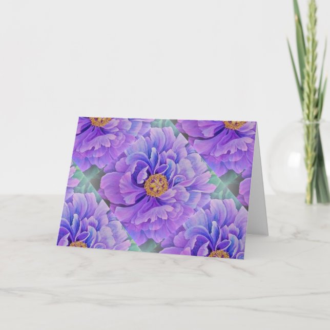 Cartão Greeting Card Lavender Peony (Frente)