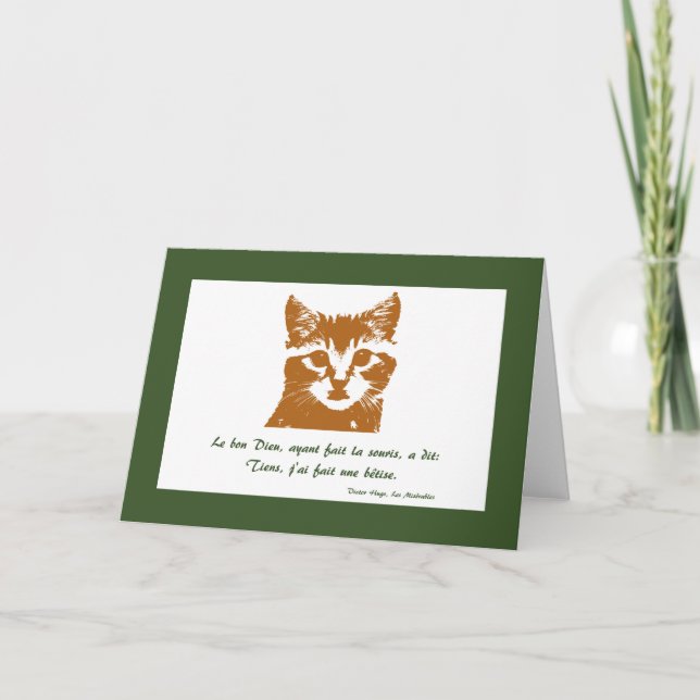 Cartão Greeting Card: Le Chat (Frente)