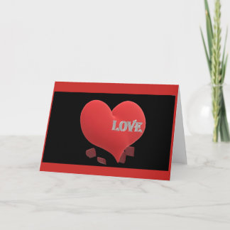 Cartão Greeting Card 'Love" Blank Inside
