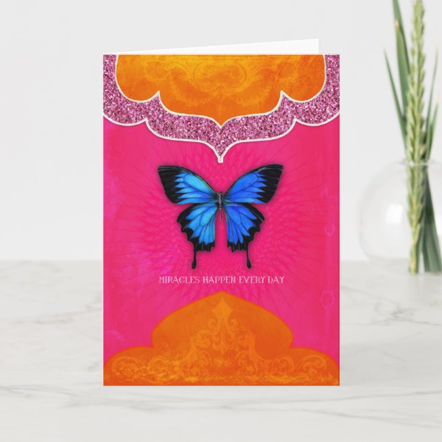 Cartão Greeting Card. Miracles happen (Frente)