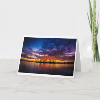 Cartão Greeting Card - Mission Bay Rainbow Sunset