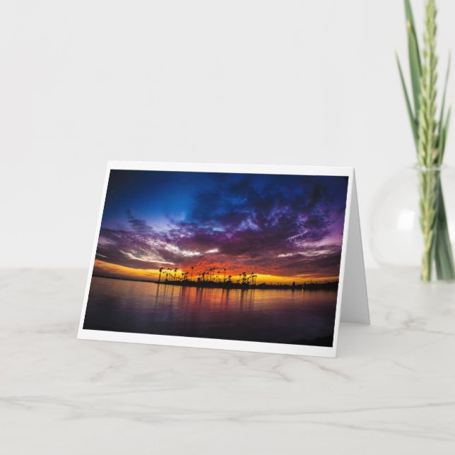Cartão Greeting Card - Mission Bay Rainbow Sunset (Frente)