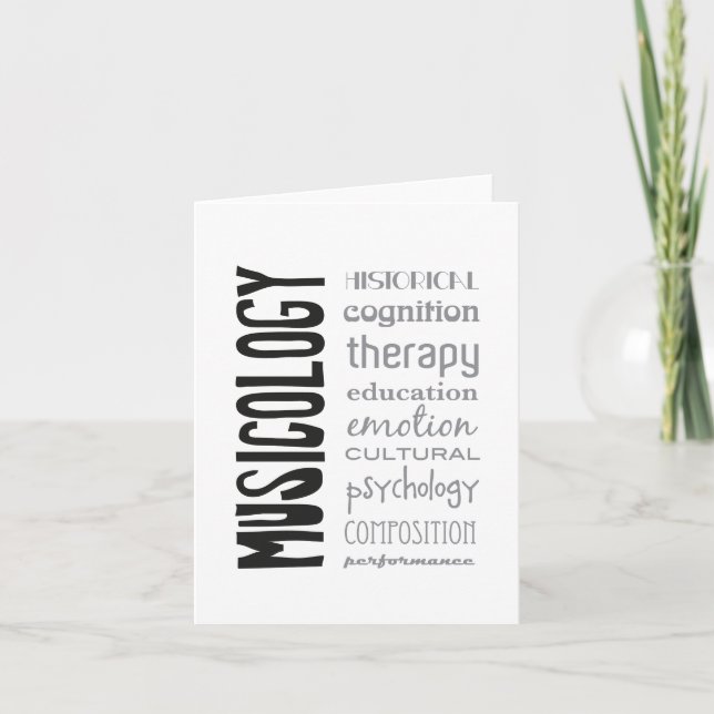 Cartão greeting card - MUSICOLOGY (Frente)