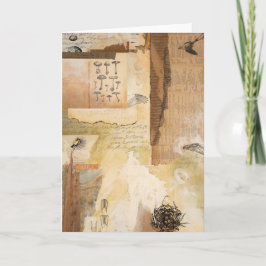 Cartão Greeting Card- Nature Ephemera: Flycatcher Fossil