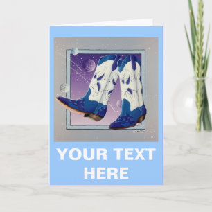 Cartão Greeting Card, Note Card - Electric Slide Cowboy B