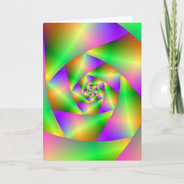 Cartão Greeting Card  Psychedelic Spiral (Frente)