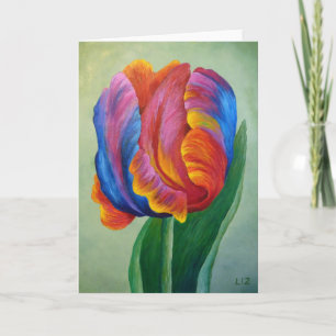 Cartão Greeting Card Rainbow Tulip