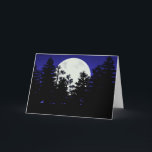Cartão Greeting Card Rising Winter Moon<br><div class="desc">Inspired by a cool crisp night in the mountains.</div>