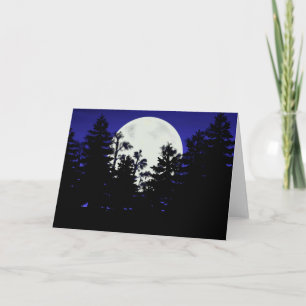 Cartão Greeting Card Rising Winter Moon