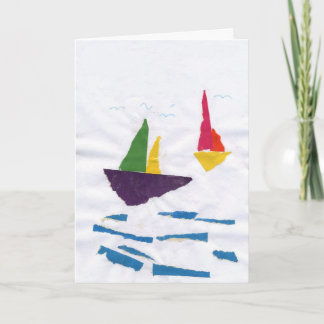 Cartão GREETING CARD "Sailboats on the Ocean" by K' Duong