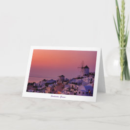 Cartão Greeting Card - Santorini Sunset, Greece