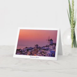 Cartão Greeting Card - Santorini Sunset, Greece