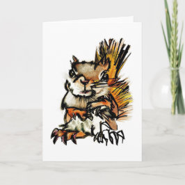 Cartão Greeting Card: Squirrel Drawing