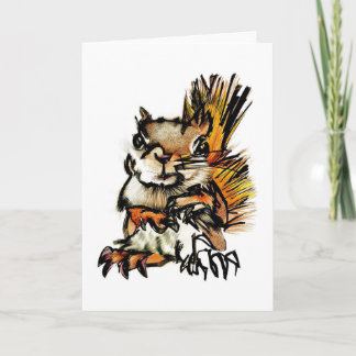 Cartão Greeting Card: Squirrel Drawing