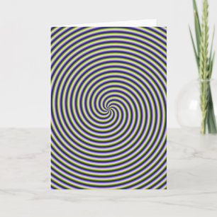 Cartão Greeting Card Swirl in Green Blue and Violet