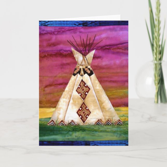 Cartão Greeting card, teepee, indian design (Frente)