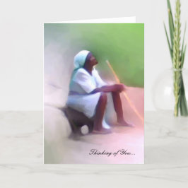 Cartão Greeting Card Template - Haitian black woman