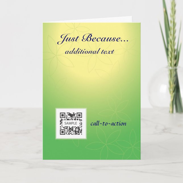 Cartão Greeting Card Template Just Because (Frente)