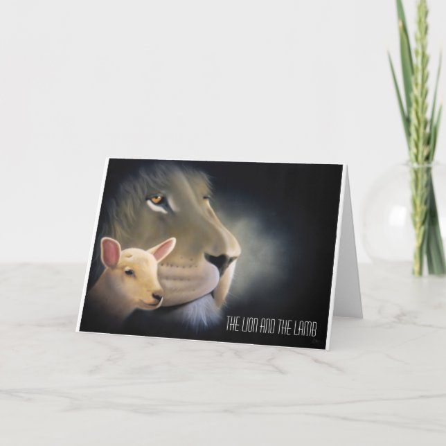 Cartão greeting card: The Lion and the Lamb (Frente)