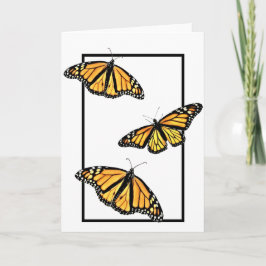 Cartão Greeting Card Three Monarchs