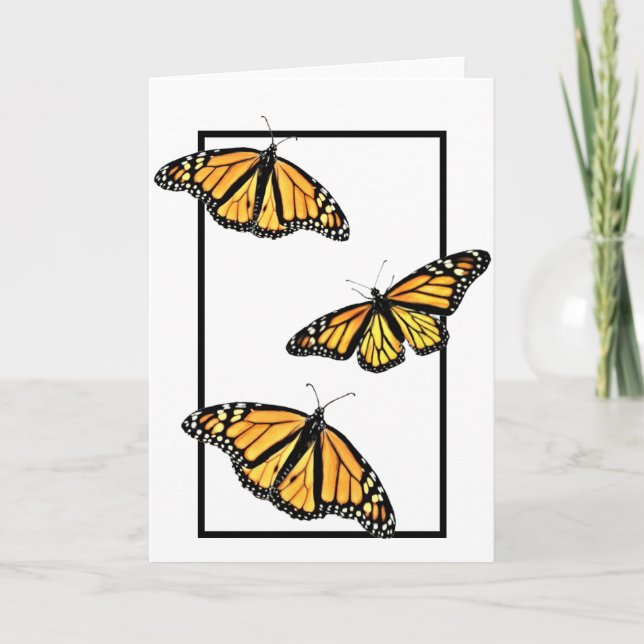 Cartão Greeting Card Three Monarchs (Frente)