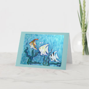 Cartão Greeting Card - Tropical Angel Fish