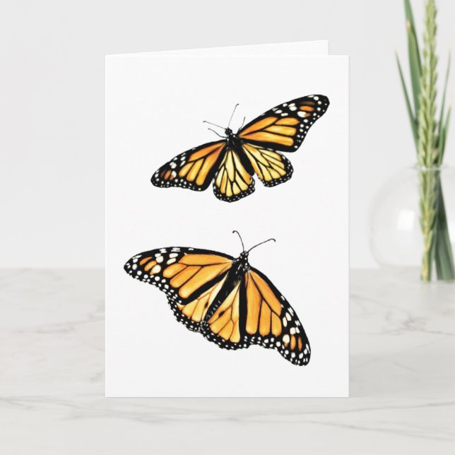 Cartão Greeting Card Two Monarchs (Frente)