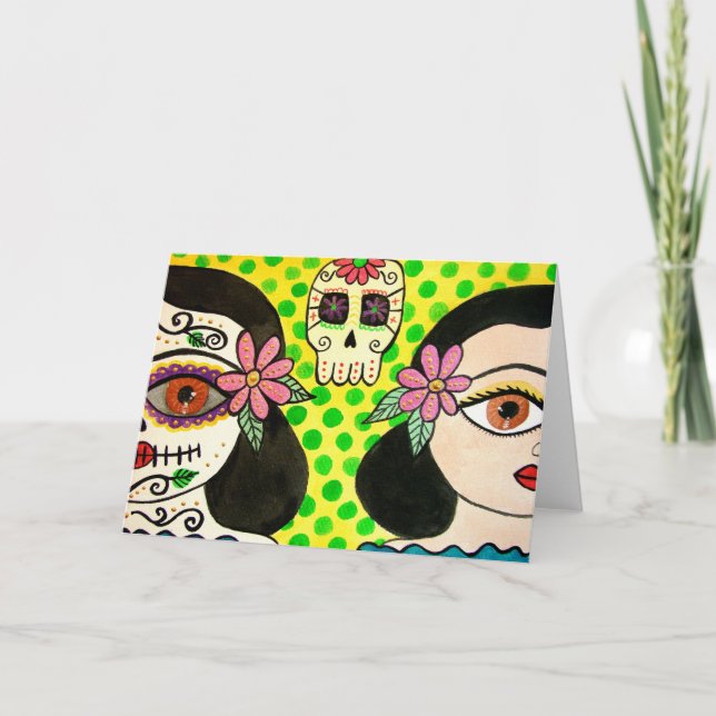 Cartão Greeting card "Vida-Muerte"-Day of the dead (Frente)