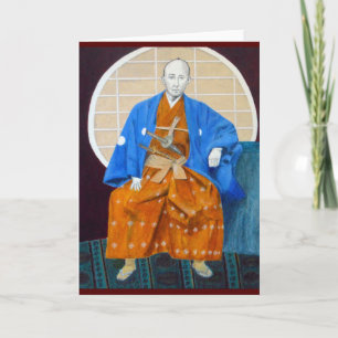 Cartão Greeting Card w/ Samurai Warrior orig. art